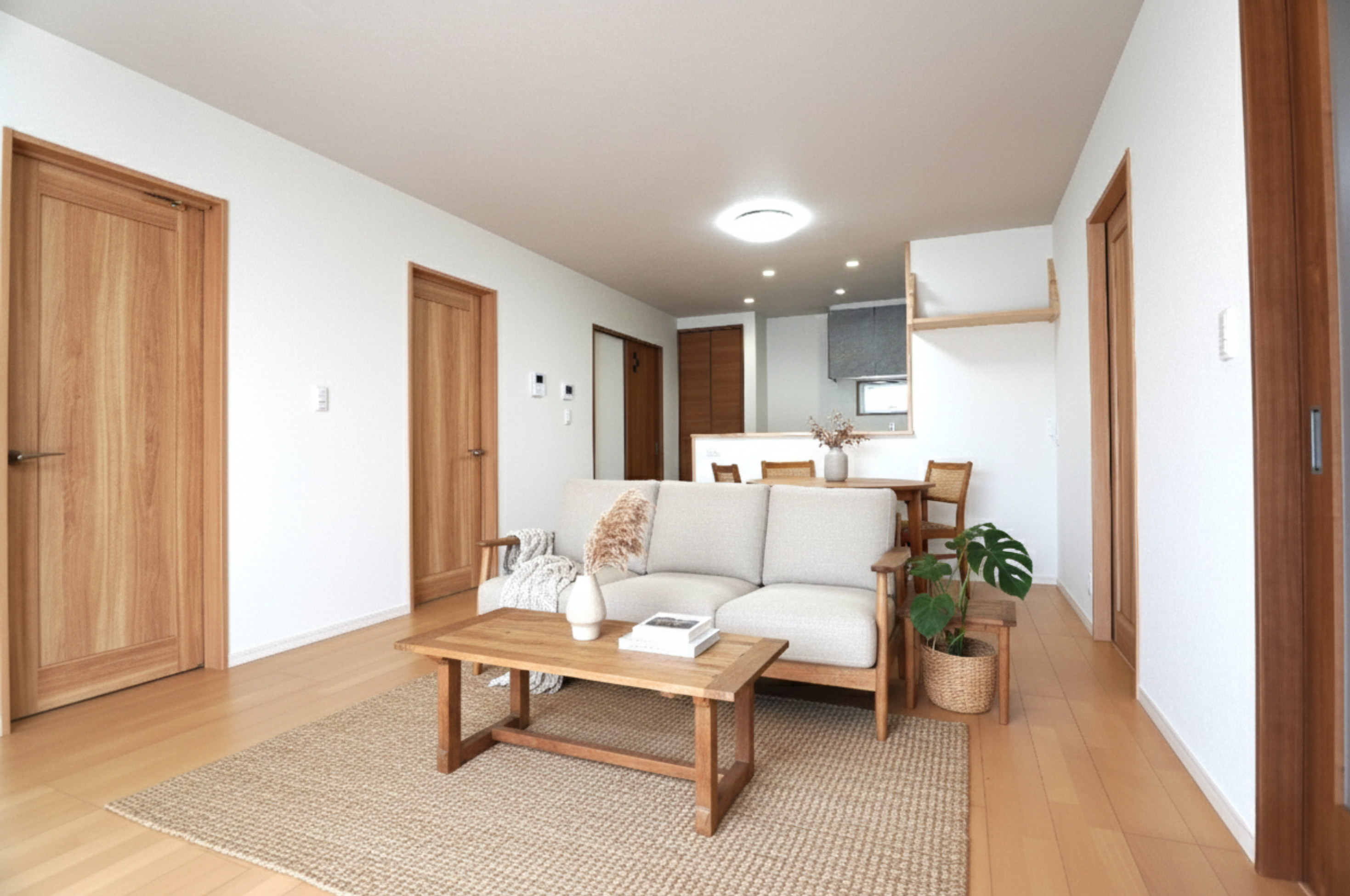 ホッと落ち着く穏やかな平屋の家・内観