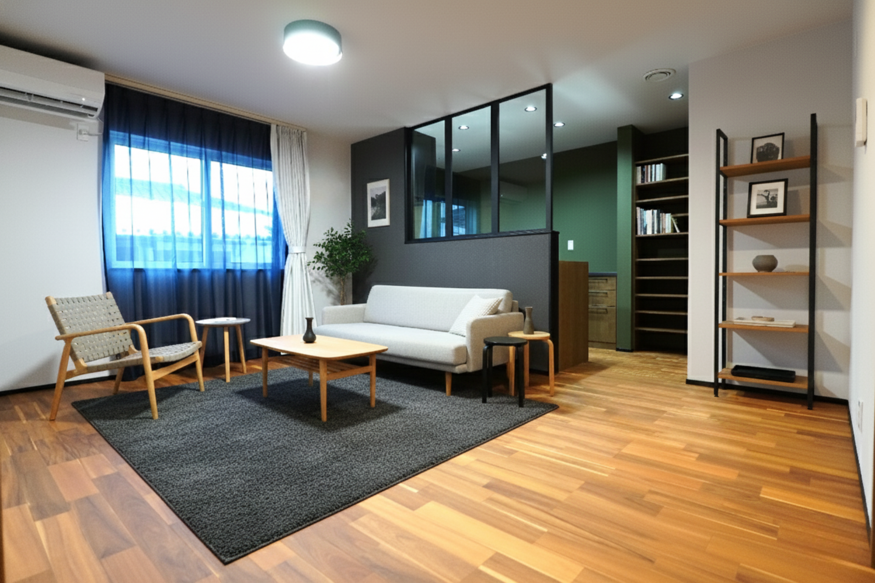 デザインにこだわったON・OFFを切り替える家・内観