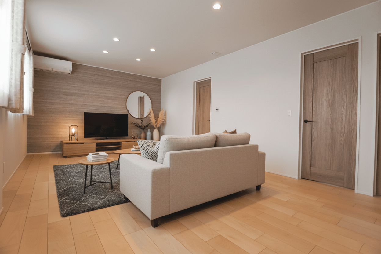 延床面積72坪の分離型3世帯住宅・内観